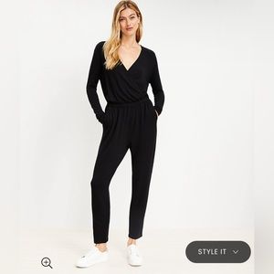 Lou & Grey Signature Soft Blend Crossover Jumpsuit